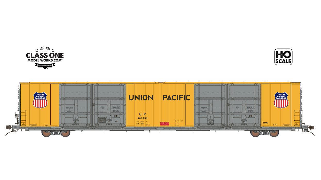 THRALL 86' HIGHCUBE BOXCAR - 8 DOOR - UNION PACIFIC - RUN 2