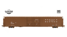 A side view of the Thrall 86’ Highcube Boxcar 4-door Norfolk & Western in Brown