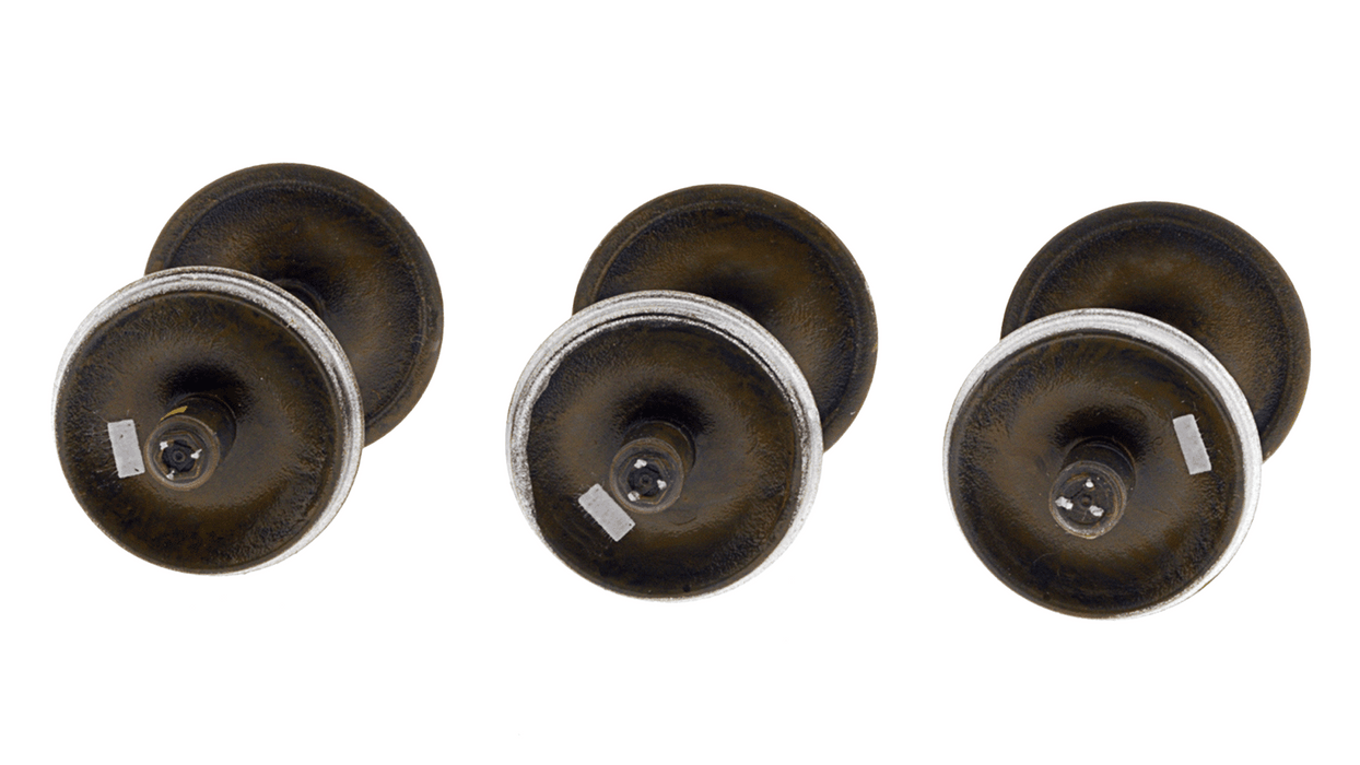 thumbnail image 2 of 40 TT-RP25 Wheel Sets With Axles - One Sided Insulated - For TT Scale Model Trains (1:120) 2 of 11
